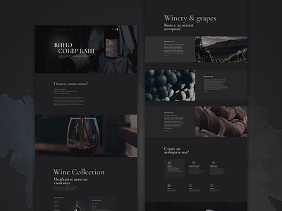 Web design site of wine