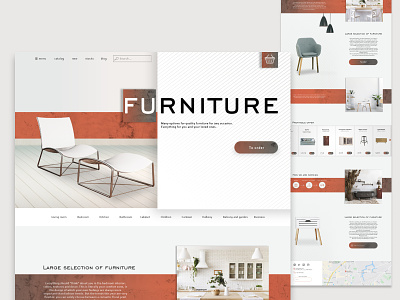 Web design furniture site branding design site tilda ui ux webdesign