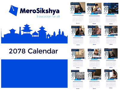 merosikshya wall calendar design figma illustrator wall calendar
