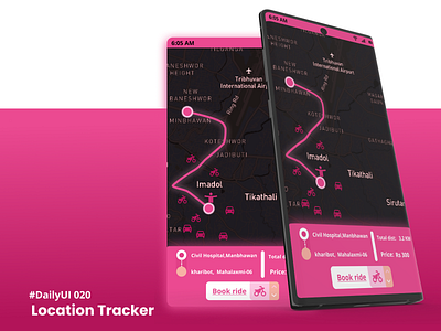 DailyUI 020 - Location Tracker 020 daily 100 challenge dailyui design figma location tracker