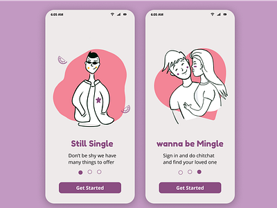 Onboarding of dating app 023 daily 100 challenge dailyui dating figma onboarding onboarding app ui