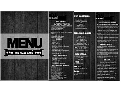 menu design design photoshop