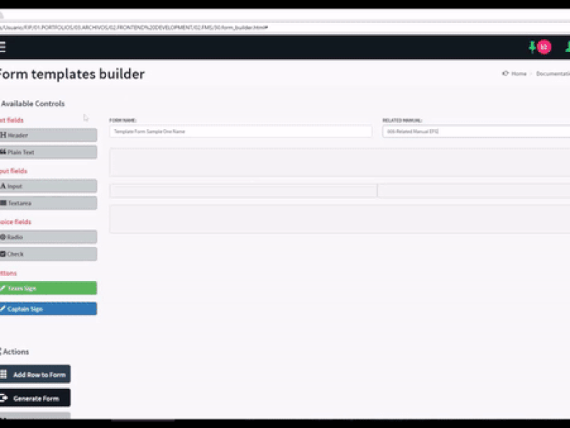 FMS - Form Builder (Part 1) | Frontend Development / UIUX Design bootstrap cloud computing css3 enterprise resource planning erp filters form builder frontend development html5 javascript sass uiux design