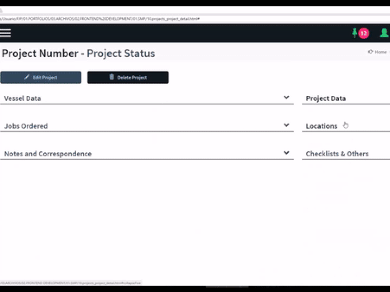 SMP – Dashboard | Frontend Development / UIUX Design accordion bootstrap cloud computing crm css3 customer relationship management dashboard enterprise resource planning erp frontend development html5 javascript sass uiux design