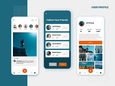 DailyUI Challenge 006: User Profile design ui ux web