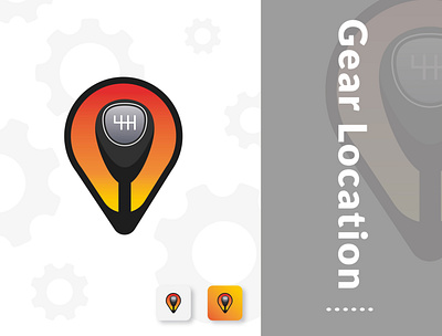 Gear Location Logo Design abstract app flat gear icon illustrator location logo minimal ui ux vector