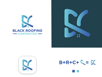 Roofing Construction Logo branding constraction design flatlogo letter lettering logo luxury minimalist