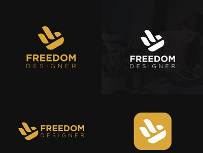 Freedom Designer Logo 3d branding combination logos. design flatlogo graphic design illustration letter lettering logo luxury minimalist