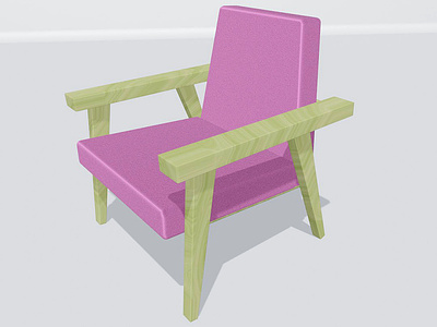Chair render 3d blender illustration