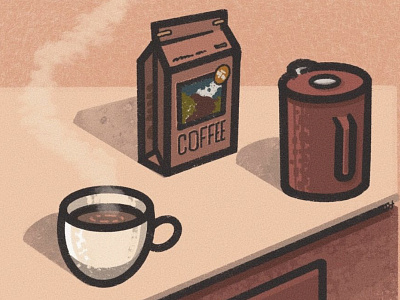 Coffee Time digital artwork drawing illustration procreate