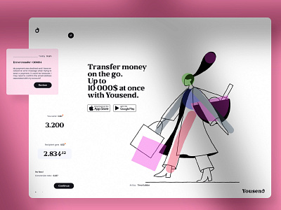 Transfer money on the go 👌 with Yousend mobile