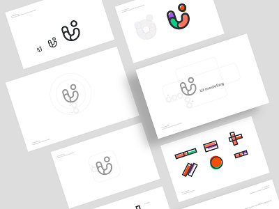 UI modeling - brand guidelines. Logo and decorative patterns