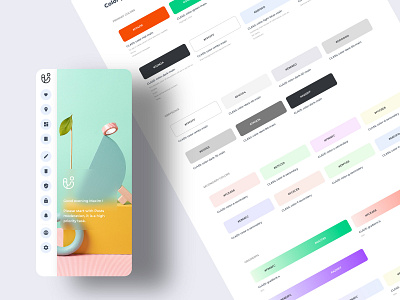 Design system. Color palette and illustrations guidelines mobile