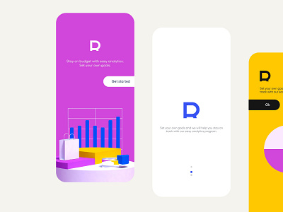 Revolut logomark concept. Etude with mobile. Letter R logo mobile