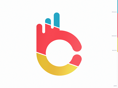 Yousend logo. Three color scheme