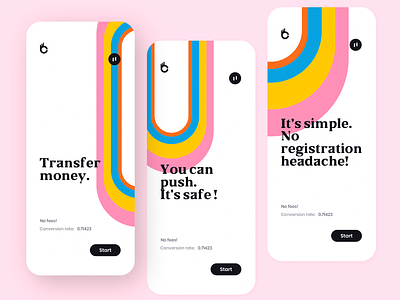 Yousend app screens. Arc. Landing app brand identity branding charts e commerce identity identity designer ios iphone landing page latest design trends mobile process product design