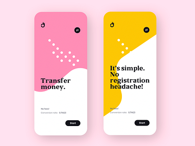 Yousend app landing screens. Rotated wave app brand identity branding charts e commerce identity identity designer ios iphone landing page latest design trends mobile process product design