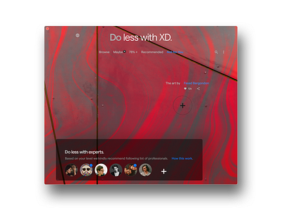 Do less with XD. BG image theme product design