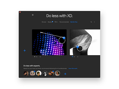 Do less with XD. Grey theme product design