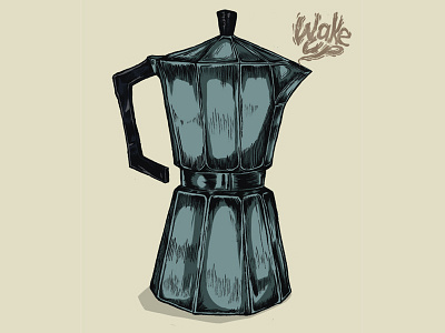 Wake Up artwork coffee digital digital illustration illustration poster