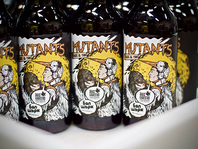 Beer Label illustration beer design illustration mutants packaging space