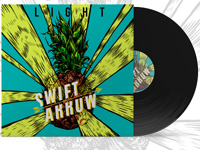 Swift Arrow EP Cover album album cover album cover art colors editorial ep fruits illustration indie light music pineapple summer