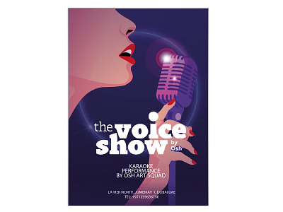 Karaoke poster branding design illustration logo typography vector