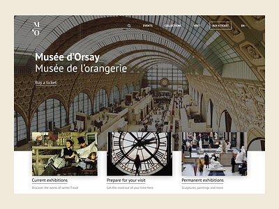 Orsay museum website redesign daily 100 challenge daily ui 003 dailyui desktop design desktop ui landing page landing page concept landing page design landing page ui museum of art orsay museum