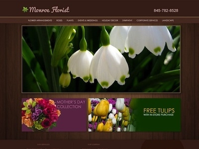 Florist Website adobe design florist photoshop website