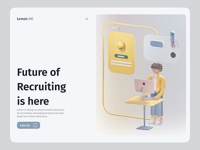 Lemon HR x Usely: Recruiting website 2021 3d 3d character 3d landing page 3d objects 3d package 3d shapes branding design figma graphic design illustration landing page logo recruiting ui ux vector webapp webite