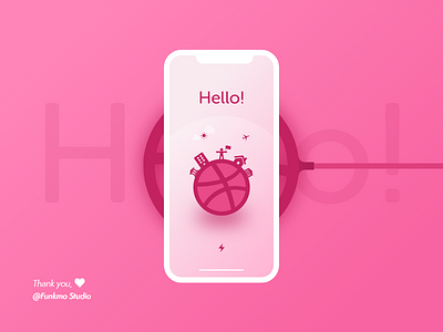 Hello Dribble! debuts first shot hello dribbble invite iphone x thanks