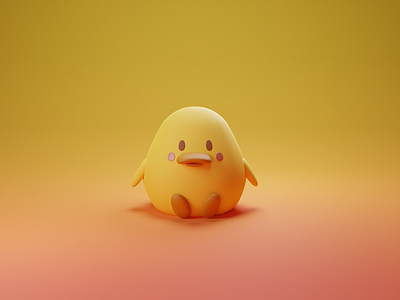 Cute Duck 3d 3dart blender blender3d cute design duck graphic design illustration render ui