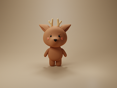 Toy Deer 3d 3dart blender blender3d design illustration render