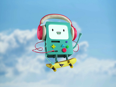 BMO - Adventure Time 3d 3dart adventuretime art blender blender3d bmo design graphic design illustration render ui