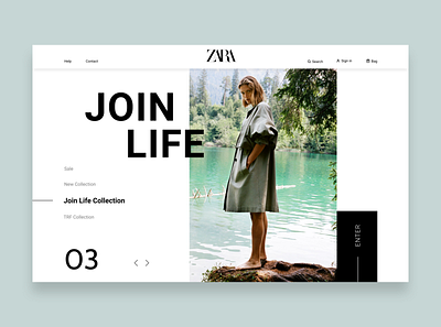 Zara E-commerce Redesign branding concept design e commerce ecommerce fashion minimal minimalist pattern redesign redesign concept redesigned shopping trend ui ux ux ui webdesign website website concept