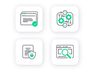 Detailed icons set app automation concept design icon icon design icon set iconography illustration minimal monitoring security ui