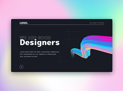 We are good designers. dark ui design gradient illustration landing page modern ui ui design ux vector web design