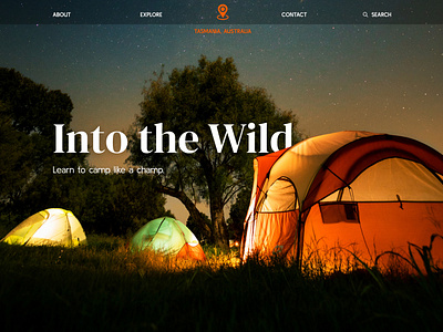 camping website ui