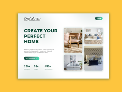 One World Collection - Landing Page Design figma ui uiux design web design