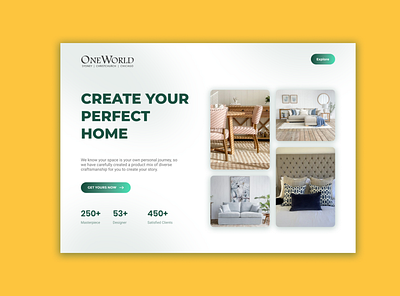 One World Collection - Landing Page Design figma ui uiux design web design