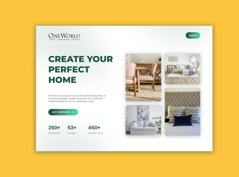 One World Collection Landing Page Design by Daneo on Dribbble