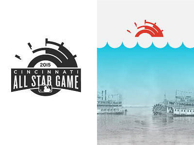 2015 Cincinnati MLB All Star Game all start game baseball boat cincinnati crown logo mark mlb motion sports