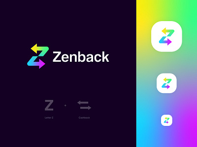 Zenback Logo Design: Letter Z + Cashback