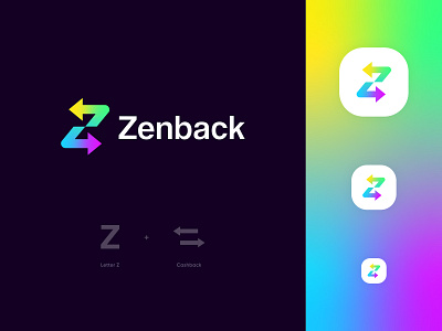 Zenback Logo Design: Letter Z + Cashback app logo branding cash cashback cashback logo coupon coupon logo discount fintech gift letter z logo design logo designer modern logo reward logo rewards sale sale logo voucher voucher logo