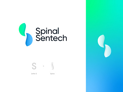 Spinal Sentech Logo Design: Letter S + Spine
