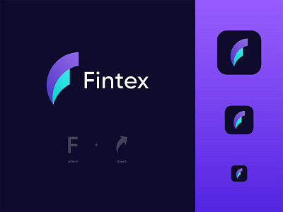 Fintex Logo Design: Letter F + Growth banking banking logo branding digital finance finance logo fintech forex forex logo fund grow growth growth logo invest investment investment logo letter f logo design modern logo unique logo