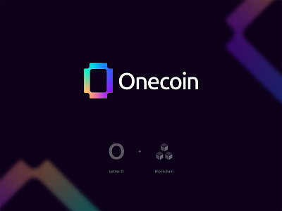 Onecoin Cryptocurrency Logo Design: Letter O + Blockchain