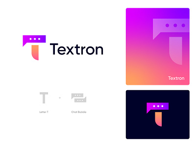 Textron Logo Design: Letter T + Chat Bubble