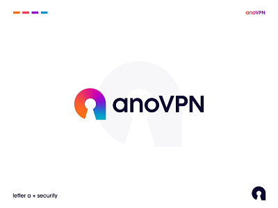 anoVPN Logo Design: Letter a, Security, VPN, Privacy, Proxy