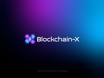 Blockchain-X Logo Design: Blockchain Technology + Letter X